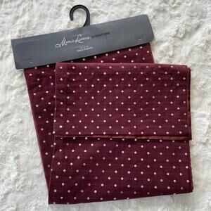 Marlo Lorenz Signature Table Runner Burgundy Silver Sequin Embroidered 13" x 72"